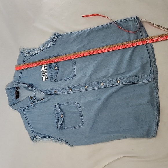 NWOT 2016 "Roar to the Shore" Men's Denim Vest - Picture 10 of 16